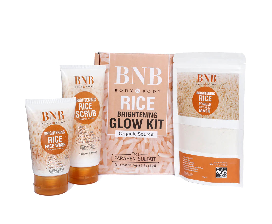 BNB Whitening Rice Extract Bright & Glow Kit (3-in-1)